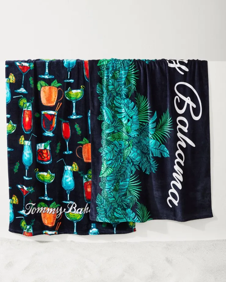 Tommy Bahama All Nighter & Baja Who Can Toucan Beach Towels — Set of 2- Beach Accessories|Beach Towels