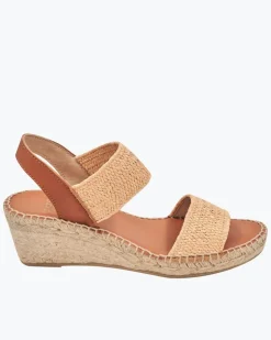 Tommy Bahama André Assous Aviana Natural Stretch-Raffia Wedges-Women Shoes & Sandals
