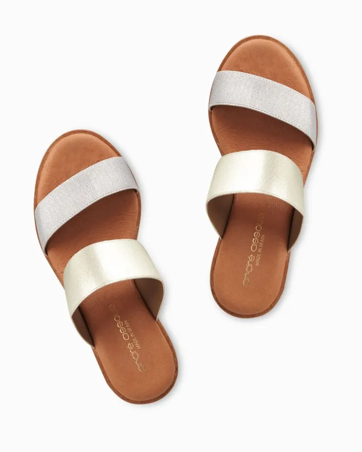 Tommy Bahama André Assous Gwenn Metallic Wedges-Women Shoes & Sandals