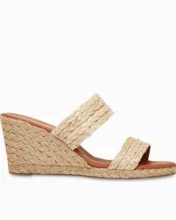Tommy Bahama André Assous Nolita Braided Raffia Wedges-Women Shoes & Sandals