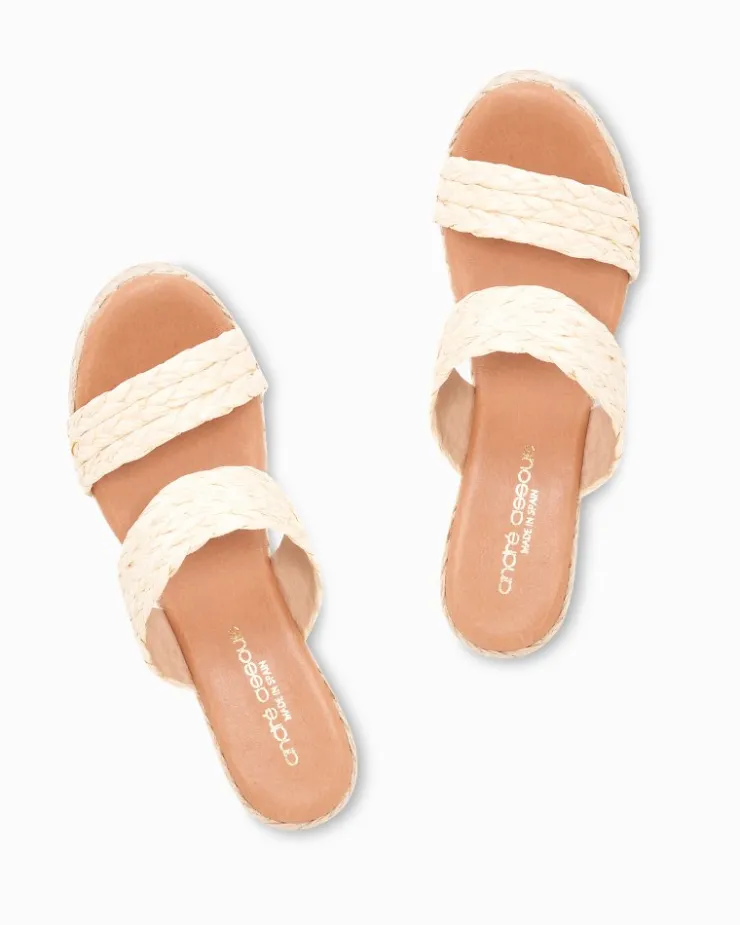 Tommy Bahama André Assous Nolita Braided Raffia Wedges-Women Shoes & Sandals