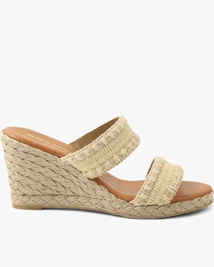 Tommy Bahama André Assous Nolita Stitched Raffia Wedges-Women Shoes & Sandals
