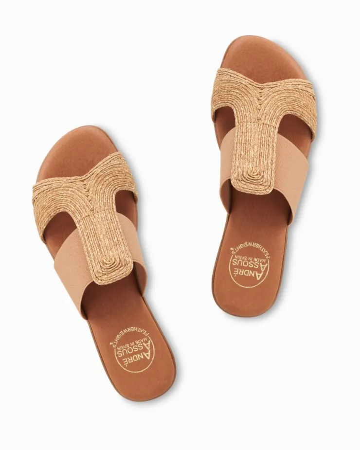 Tommy Bahama André Assous Noor Stretch-Raffia Featherweights™ Sandals-Women Shoes & Sandals