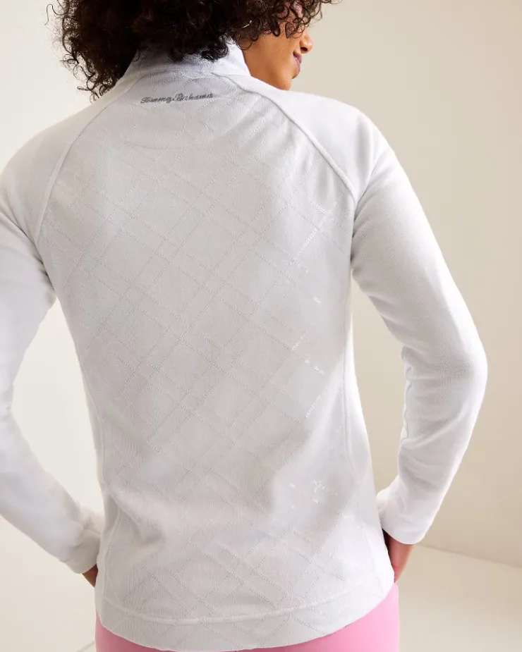 Tommy Bahama Aruba Diamond Days Embroidered Full-Zip Sweatshirt-Women Loungewear|Jackets