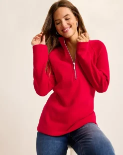 Tommy Bahama Aruba Half-Zip Sweatshirt-Women Loungewear|Jackets