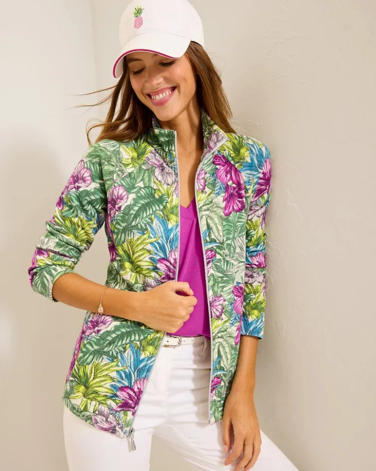 Tommy Bahama Aruba Jungle Jewels Full-Zip Sweatshirt-Women Loungewear|Jackets