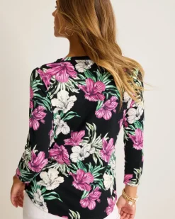 Tommy Bahama Ashby Isles Villa Garden 3/4-Sleeve T-Shirt-Women Loungewear|Tops & Shirts