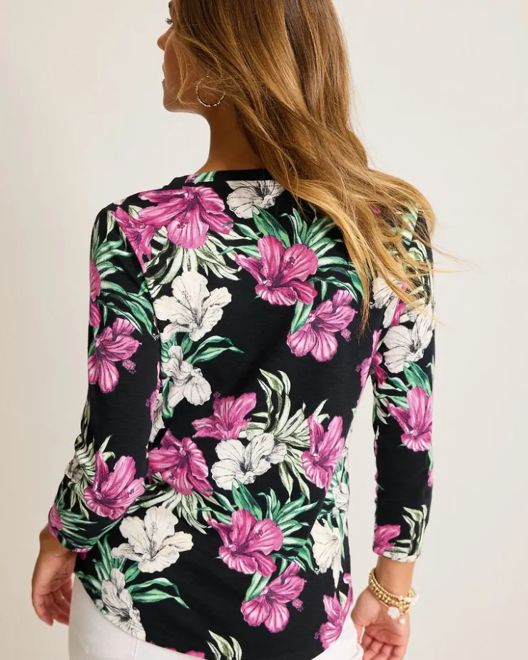 Tommy Bahama Ashby Isles Villa Garden 3/4-Sleeve T-Shirt-Women Loungewear|Tops & Shirts