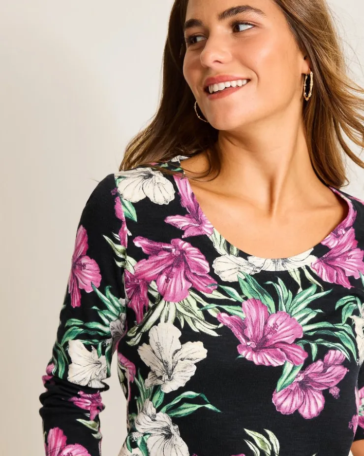 Tommy Bahama Ashby Isles Villa Garden 3/4-Sleeve T-Shirt-Women Loungewear|Tops & Shirts
