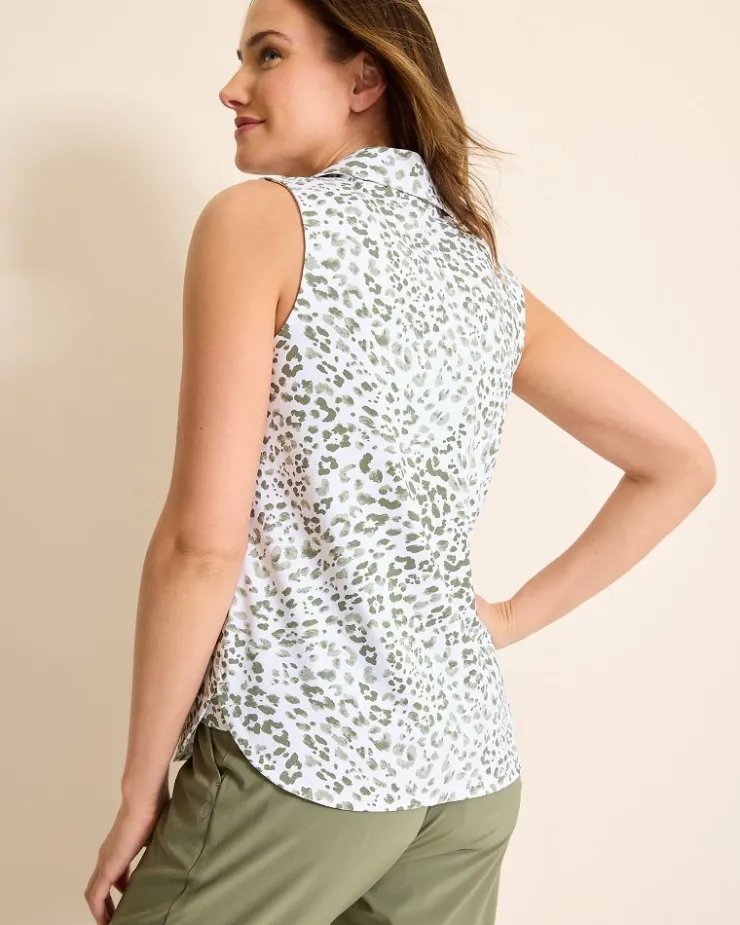 Tommy Bahama Aubrey Leopard Leisure IslandZone® Polo-Women Tops & Shirts