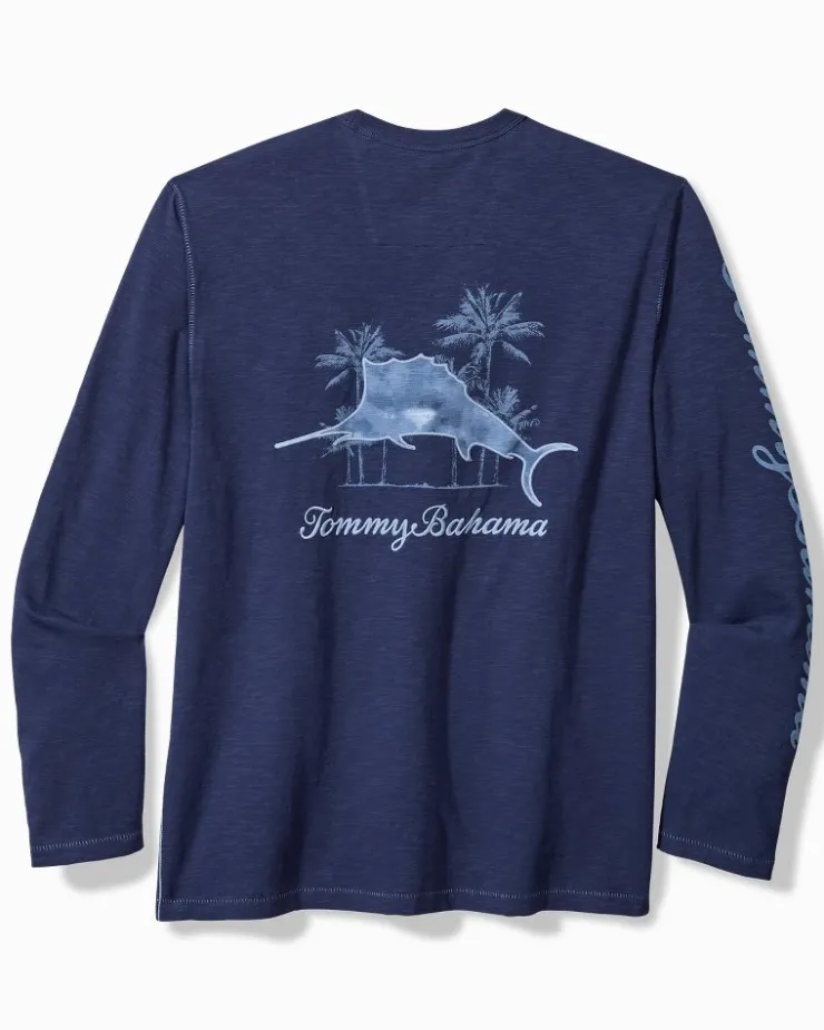 Tommy Bahama Azul Palms Long-Sleeve Lux T-Shirt- T-Shirts|Shirts