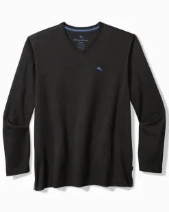 Tommy Bahama Bali Skyline Long-Sleeve V-Neck T-Shirt- Loungewear & Pajamas|T-Shirts
