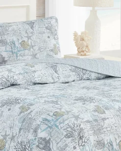 Tommy Bahama Beach Bliss 3-Piece King Quilt Set- Quilts & Blankets