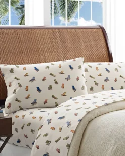 Tommy Bahama Beach Chairs Sheet Set, King- Sheet Sets & Bedskirts