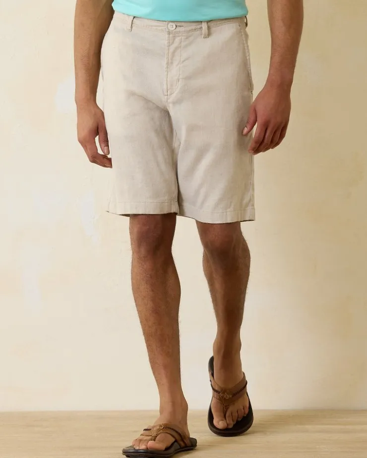 Tommy Bahama Beach Coast Linen-Blend Flat-Front 10-Inch Shorts- Shorts