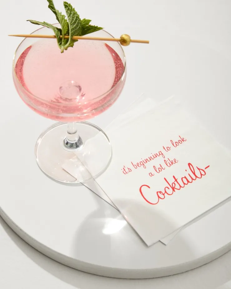 Tommy Bahama Beginning to Look Like Cocktails Napkins- Drinkware & Bar