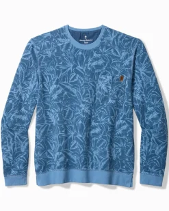 Tommy Bahama Ben & Terry Twilight Palms Crew Sweatshirt- Sweatshirts