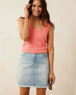 Tommy Bahama Boracay® Indigo Raw-Edge Skirt-Women Skirts