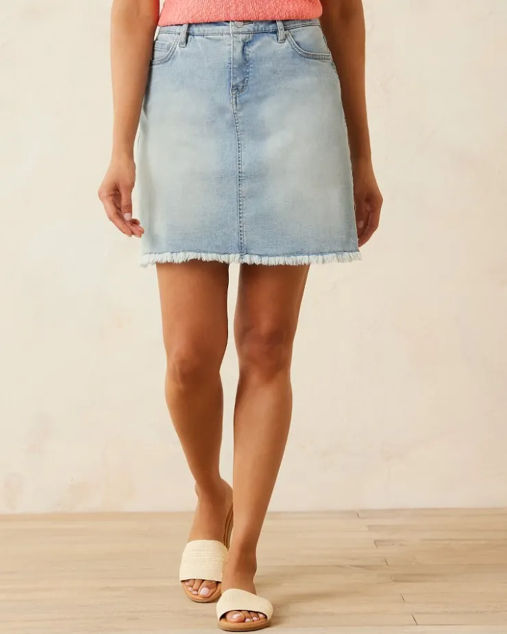 Tommy Bahama Boracay® Indigo Raw-Edge Skirt-Women Skirts