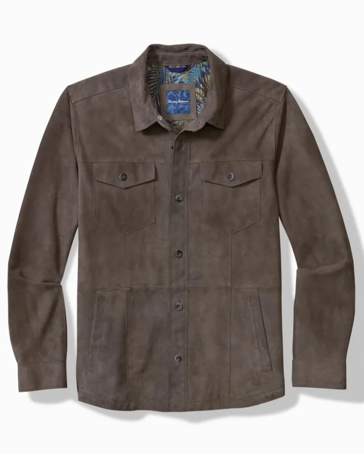 Tommy Bahama Boulder Ridge Suede Shirt Jacket- Jackets & Outerwear|Shirts