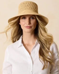 Tommy Bahama Braided Brim Sun Hat-Women Hats & Caps