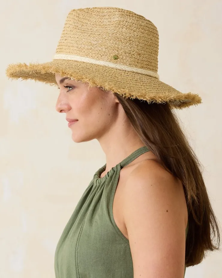 Tommy Bahama Brighton Fringe Brim Raffia Hat-Women Hats & Caps