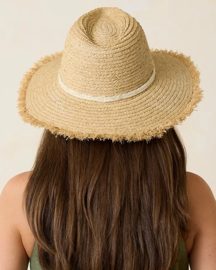 Tommy Bahama Brighton Fringe Brim Raffia Hat-Women Hats & Caps