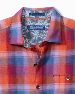 Tommy Bahama Canyon Beach Fireside Check Stretch Flannel Shirt- Shirts