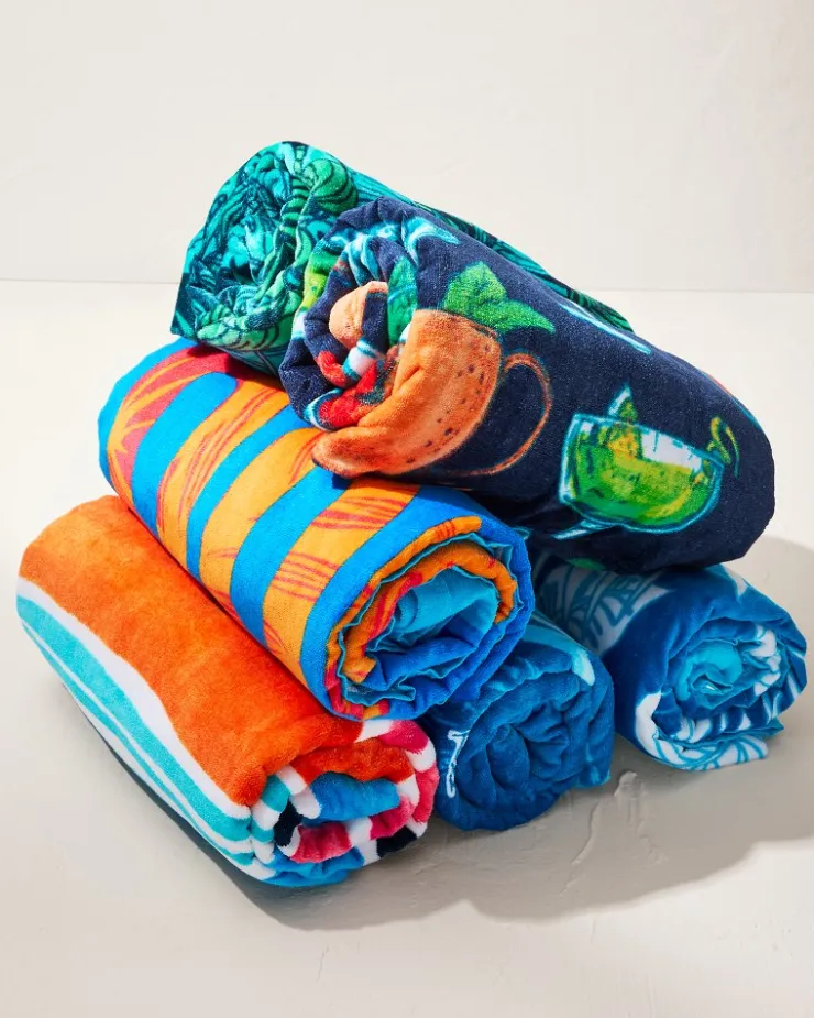 Tommy Bahama Cape Coral & Happy Hour Beach Towels — Set of 2- Beach Accessories|Beach Towels