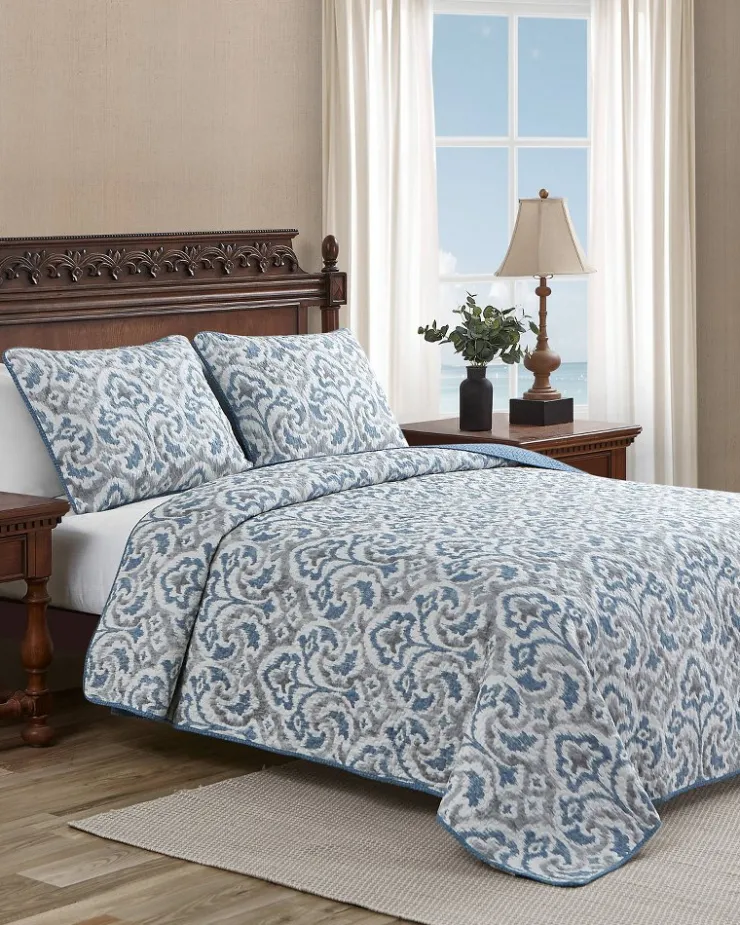 Tommy Bahama Cape Verde 3-Piece King Quilt Set- Quilts & Blankets