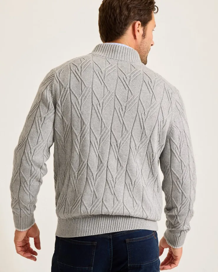 Tommy Bahama Capital Cable Full-Zip Cardigan- Sweaters