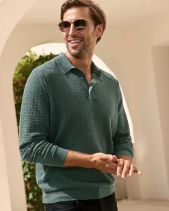 Tommy Bahama Capital Cable Sweater Polo- Sweaters|Polos
