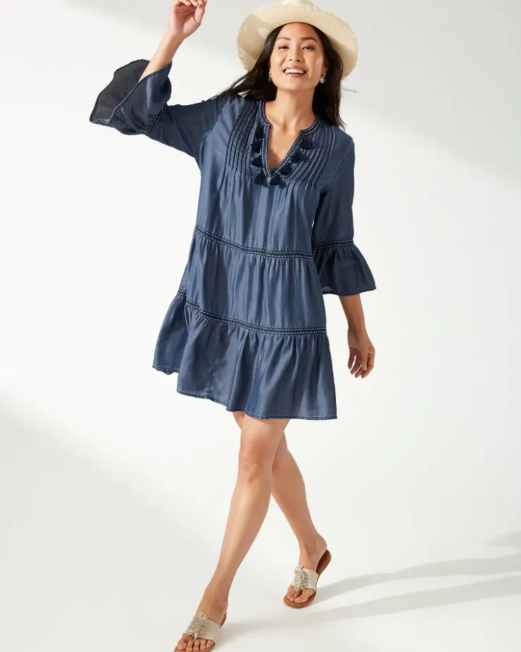 Tommy Bahama Embroidered Coverup Dress-Women Beach Coverups|Dresses