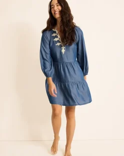 Tommy Bahama Embroidered Coverup Dress-Women Beach Coverups|Dresses