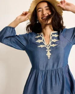Tommy Bahama Embroidered Coverup Dress-Women Beach Coverups|Dresses