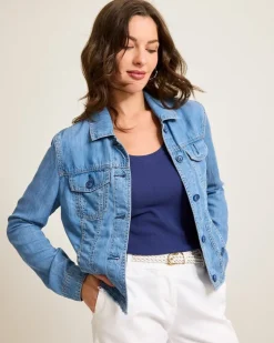 Tommy Bahama Chambray O'lei Jacket-Women Jackets
