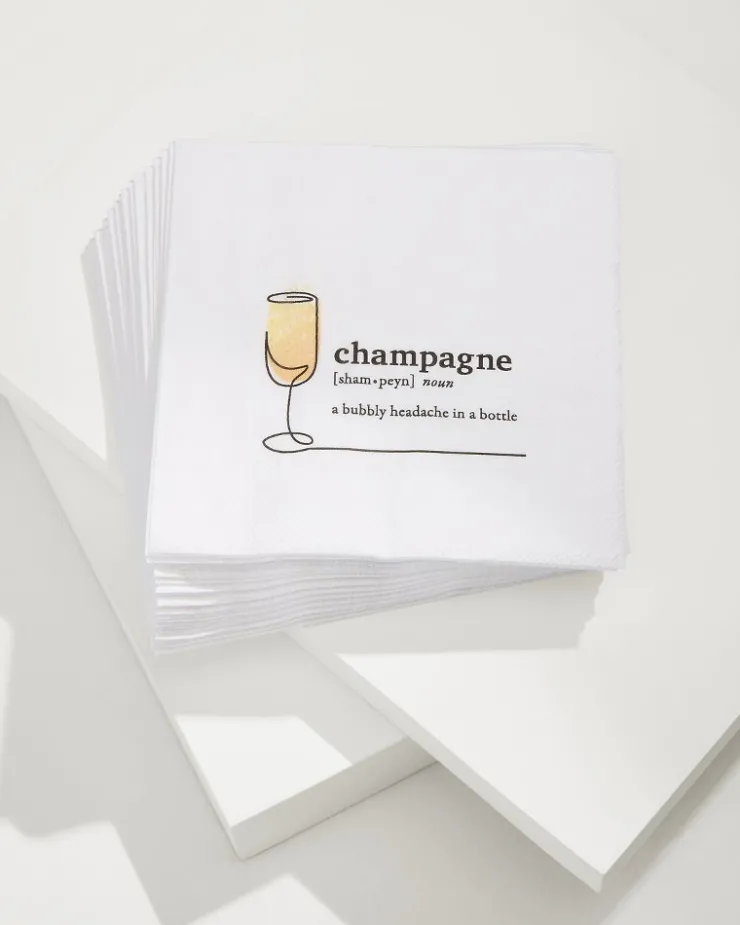 Tommy Bahama Champagne Cocktail Napkins- Drinkware & Bar