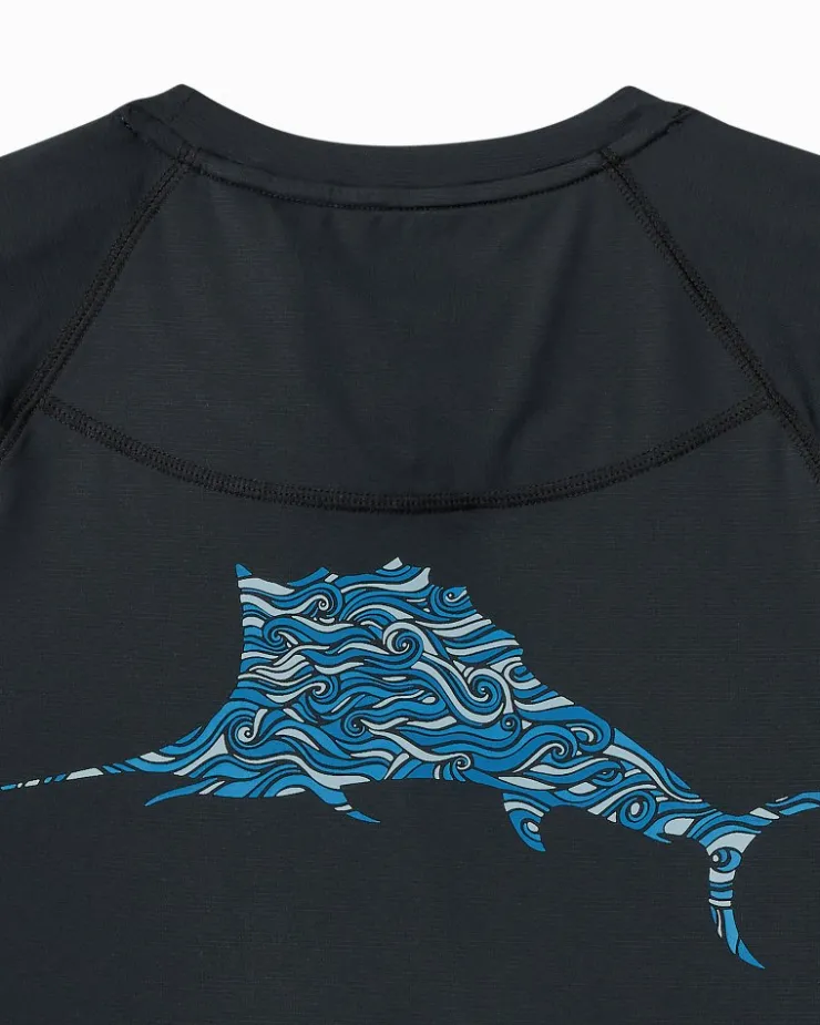 Tommy Bahama Chill Time Surf IslandZone® Short-Sleeve Rash Guard- Swim & Boardshorts|T-Shirts