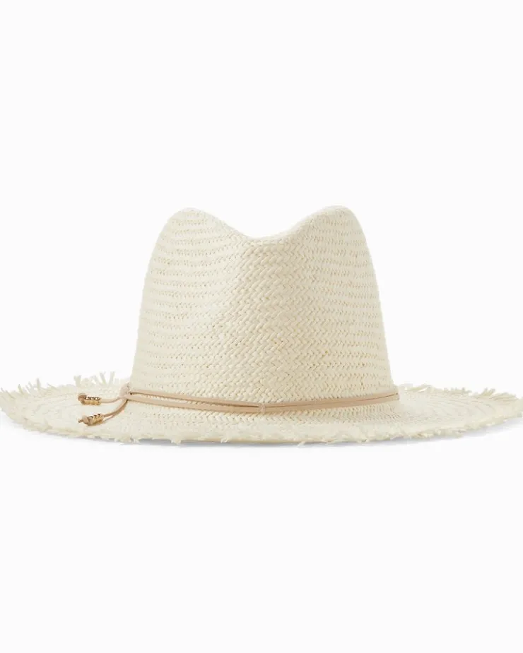 Tommy Bahama Classic Packable Hat with Fringe-Women Hats & Caps