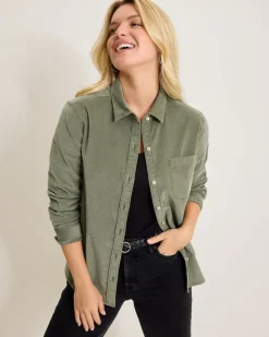 Tommy Bahama Coasta Cord Sun-Washed Shirt-Women Tops & Shirts