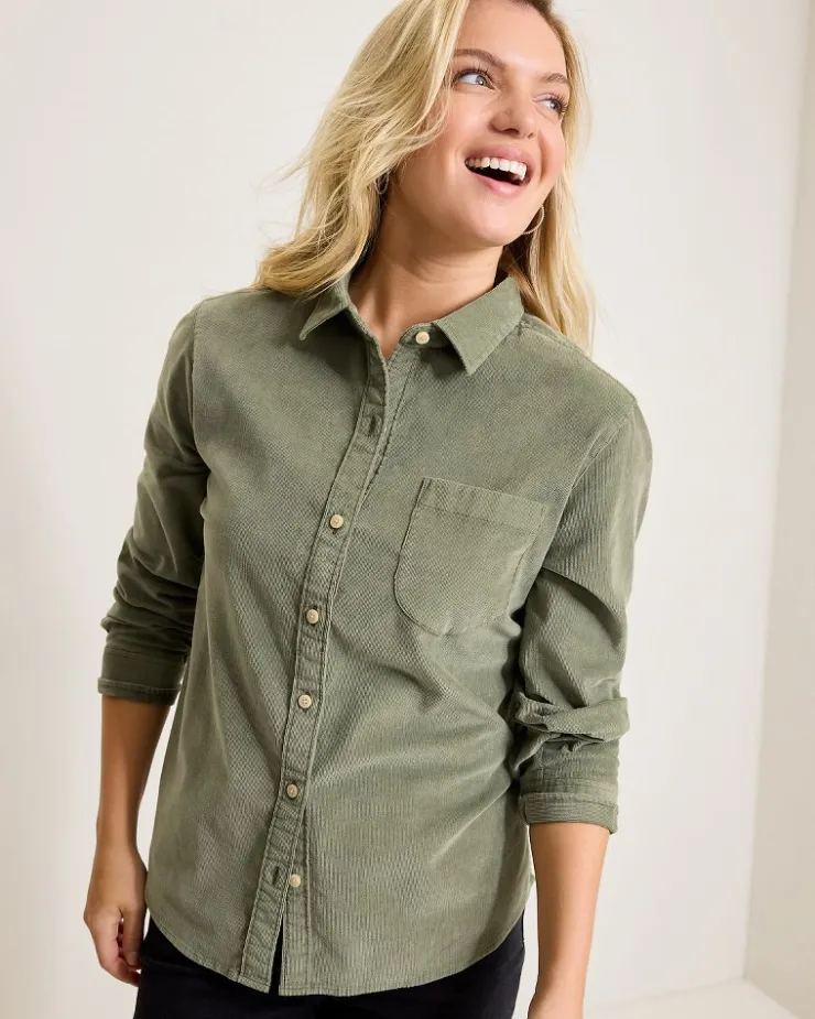 Tommy Bahama Coasta Cord Sun-Washed Shirt-Women Tops & Shirts