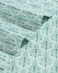Tommy Bahama Coastal Batik Green 4-Piece Queen Sheet Set- Sheet Sets & Bedskirts