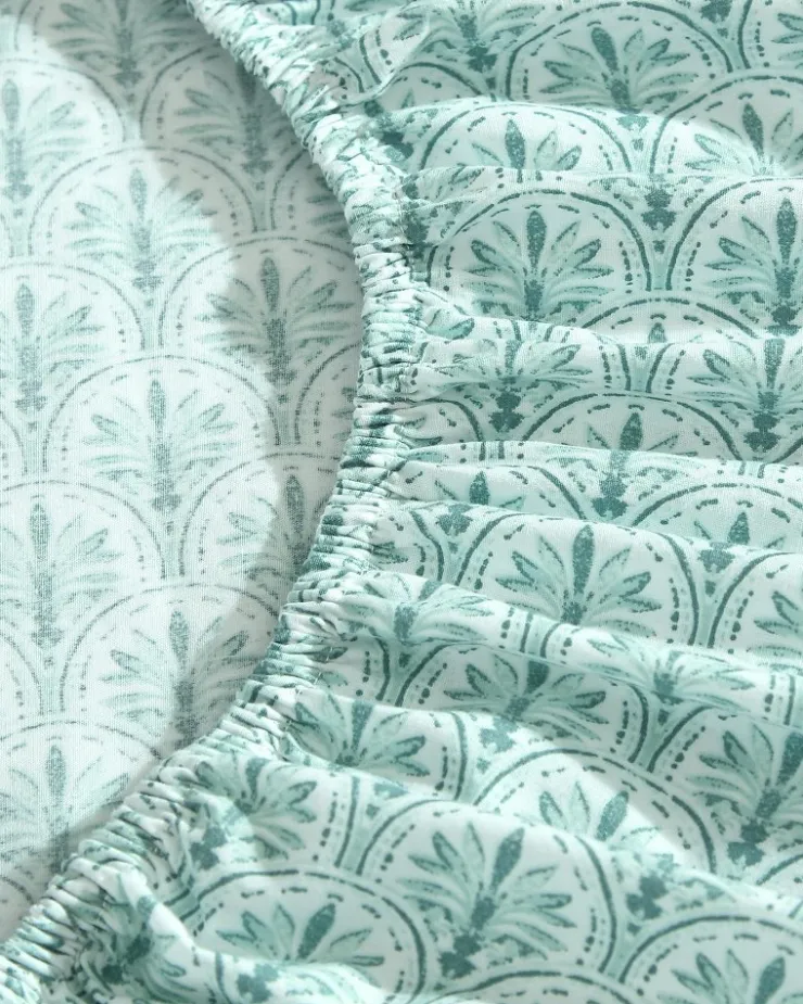 Tommy Bahama Coastal Batik Green 4-Piece Queen Sheet Set- Sheet Sets & Bedskirts