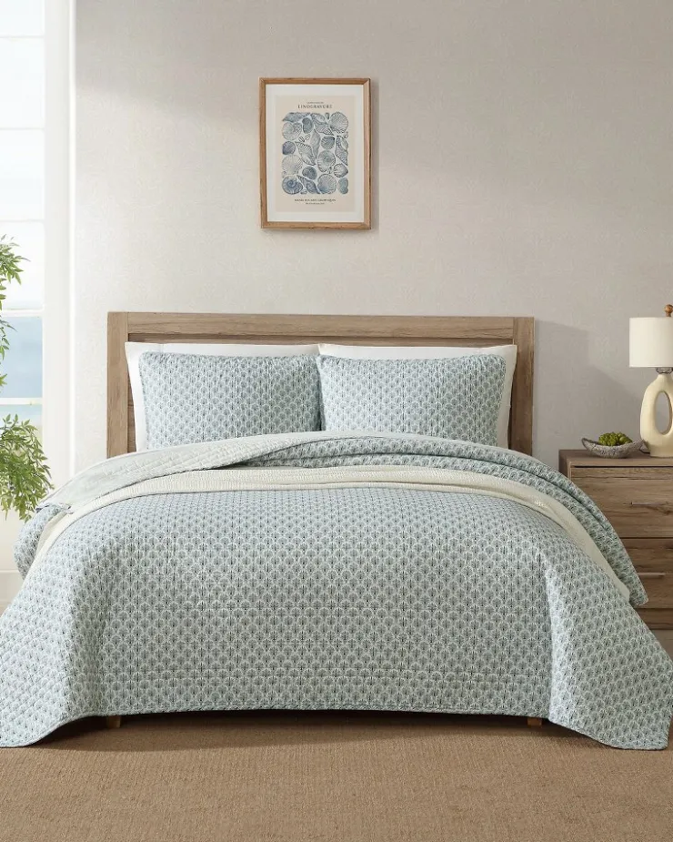 Tommy Bahama Coastal Batik 3-Piece King Quilt Set- Quilts & Blankets