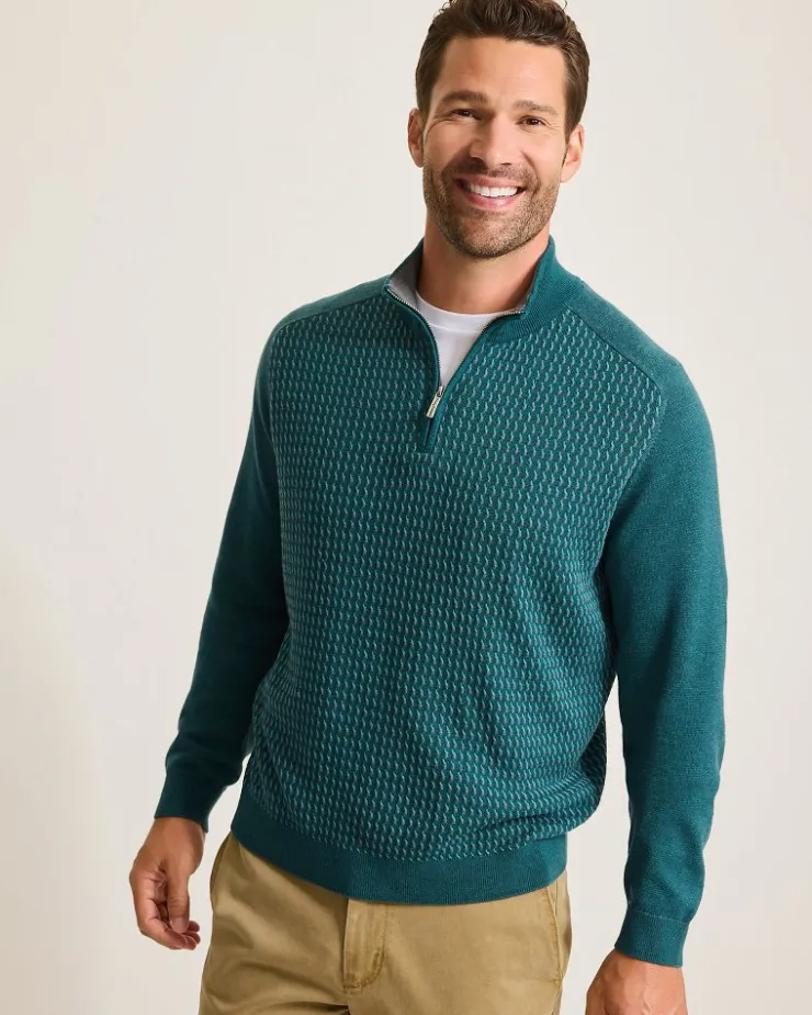 Tommy Bahama Coastal Shores Half-Zip Sweater- Sweaters