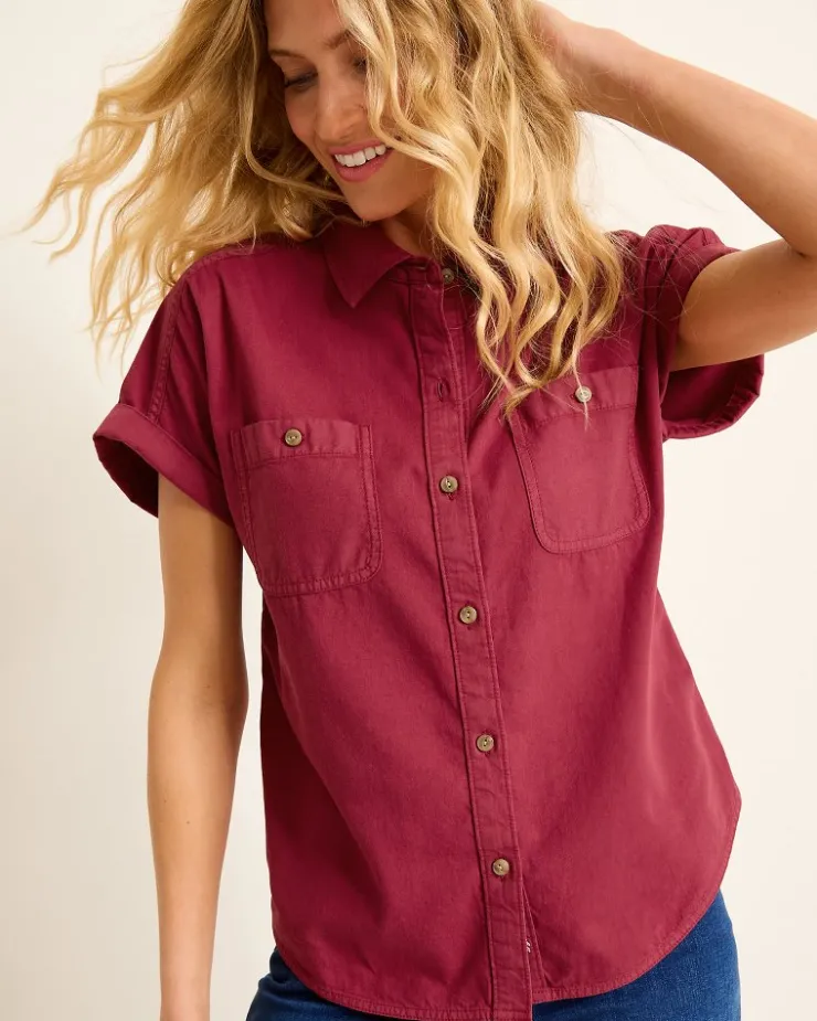 Tommy Bahama Coastal Twill Shirt-Women Tops & Shirts