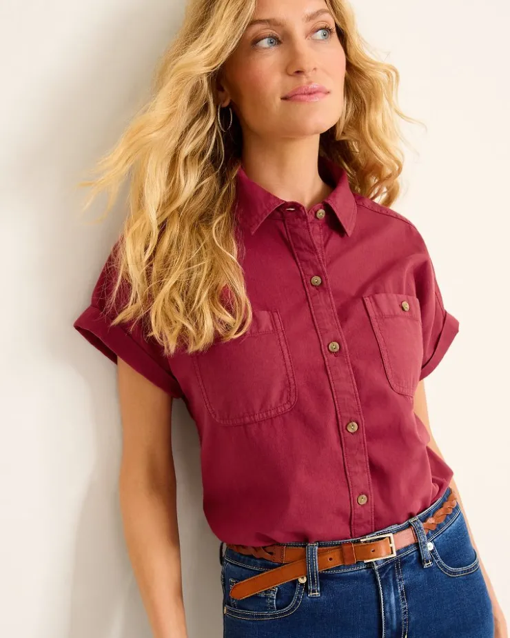 Tommy Bahama Coastal Twill Shirt-Women Tops & Shirts