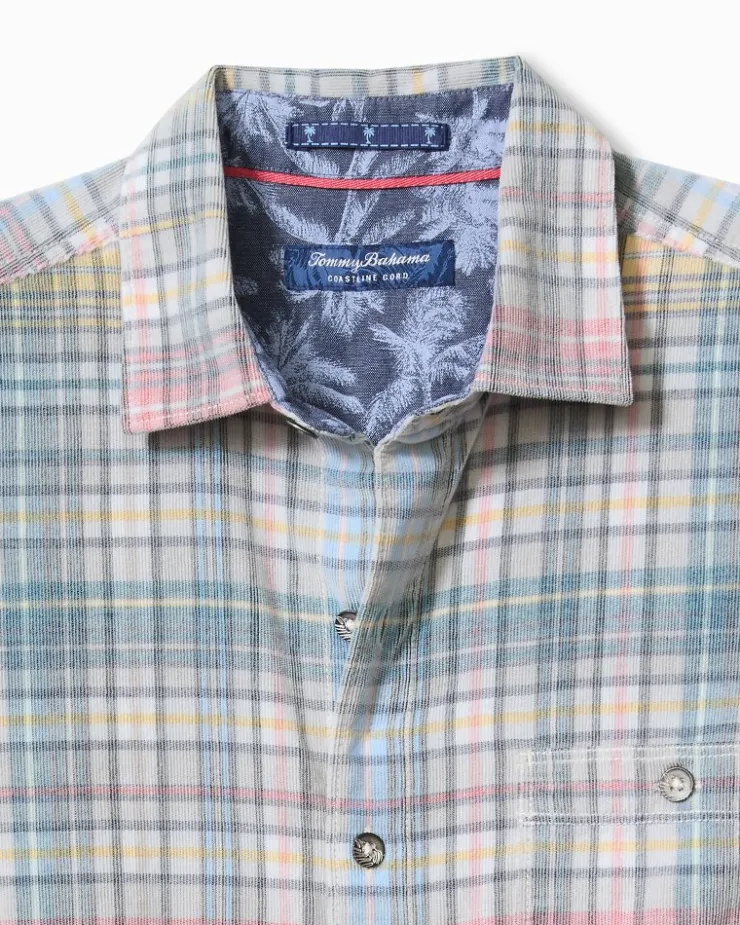 Tommy Bahama Coastline Cord Stretch Harbor Check Shirt- Shirts