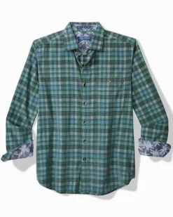 Tommy Bahama Coastline Cord Stretch Lagoon Check Shirt- Shirts