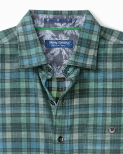 Tommy Bahama Coastline Cord Stretch Lagoon Check Shirt- Shirts